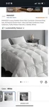 Maxicozy Feather Down Comforter Oversized King White. Fixed Price $79.99.