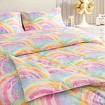 3PCS Mermaid Comforter Set Twin Girls, Bed Bag, Rainbow Comfort.... Fixed Price $38.19.