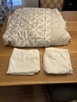 Charisma Neutral Bedding Bundle Comforter + 2 Pillowcases (beige/taupe) Queen. Fixed Price $22.75.