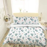 3D Pattern Cactus Bee Triangle Quilt Cover Set Duvet Bedding Pillowcases. Fixed Price $119.99.