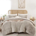 Smoofy Fluffy Comforter Set, Faux Fur Queen, Oatmeal. Fixed Price $91.65.