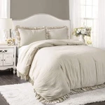 Lush Decor Reyna Ruffle Full Queen Bedding Set Microfiber Comforter Shams. Fixed Price $133.90.