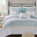 Madison Park Comforter Set, Seersucker Floral Queen Size Sets, Microfi. Fixed Price $87.99.