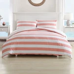 New Tommy Bahama Awning Stripe Quilt Cover Set Coral Queen 3PCE. Fixed Price $57.20.
