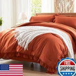 Anluoer King Comforter Set 7 Piece Burnt Orange Bed Bag Sheets All Season. Fixed Price $82.34.