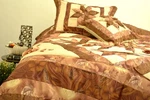 Dada Bedding Diamond Of Night Brown Beige Floral Stars Ruffles Comforter Set (bm. Fixed Price $72.99.