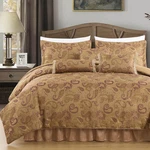 Chezmoi Collection Adelle 7-PIECE Paisley Jacquard Embroidered Comforter. Fixed Price $146.26.