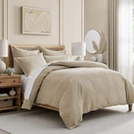Levtex Home H2657 Taupe Cloud Waffle Knit Comforter Set Full/queen. Fixed Price $262.50.