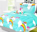 6PC Bedroom Kids Bag Comforter + Sheet Complete Bedding Set Twin Size. Fixed Price $35.70.