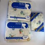 Vtg Dan River Nos Fortrel Iron Twin Pillow Flat & Fitted Floral Bed Sheet Set. Fixed Price $6.25.