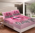 Erosebridal Pink Lips Pretty Girl Bed Sheets For Teen/women - King 4 Piece Set. Fixed Price $30.00.