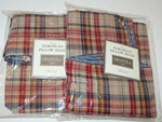 2 Croscill Camden Reversible Blue Madras Plaid Euro Shams New. Fixed Price $55.95.