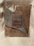 Croscill Galleria European Pillow Sham 26"X26" Reversible Brown/blue Cord Border. Fixed Price $19.99.