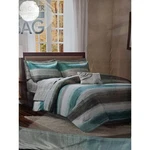 Madison Park King 8 Pc Comforter Sheet Bedskirt Set Teal Gray White Ombre. Fixed Price $85.00.
