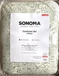 Size Full/queen New Sonoma Green/ivory Floral 3-PC SET-1 COMFORTER/2 Sham. Fixed Price $95.00.