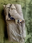 Globon Gray Cotton Goose Down/poly COMFORTER/DUVET-90 X90 (queen)-unused Cond. Fixed Price $105.89.