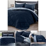 Blue And Sapphire Queen Comforter Set 3 Pieces Soft Bedding Twin Size. Fixed Price $58.79.