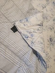 Shelter Island Ralph Lauren Blue White Roses Floral Stripes Full Queen Comforter. Fixed Price $210.00.