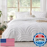 Enjohos White Comforter Full - Boho Tufted Bedding Set 3 Pieces,. Fixed Price $73.93.