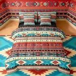 Southwestern Aztec Queen Comforter Set 7 Pieces - Bohemian Cowgirl Bedding. Fixed Price $55.99.