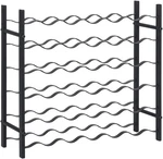 Stylish Black Iron Wine Rack For 36 Bottles - Sturdy & Easy To Assemble. Fixed Price $166.99.