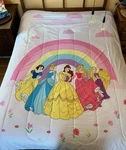 Disney Princess Comforter Blanket Twin/full Bedding 72X85 Pink Retro Vtg. Fixed Price $54.99.
