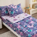 Butterfly Twin Bedding Set: Zip Up Comforter, Pillowcase - Girls' Purple Dream!. Fixed Price $66.17.