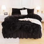 Fluffy Black Comforter Set King Size, 3 Pieces Winter Faux Fur Warm Soft Fuzz.. Fixed Price $82.77.