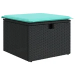 Patio Stool With Cushion Ottoman Seating Poly Rattan Brown/gray/black Vidaxl. Fixed Price $59.99.