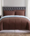 Truly Soft Everyday Reversible 3-PC. Comforter Set, King Brn/blu, Nwt. Fixed Price $38.88.