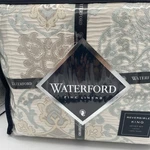 Beautiful Nos Waterford Fine Linens Jonet King Duvet 3 Piece Set Cream Aqua. Fixed Price $89.98.