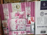 Lilianna Collection King Comforter Set Pink Floral 26PC Quilted Bedding. Fixed Price $150.00.