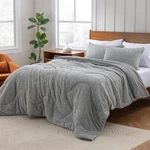 Berkshire Heathered Retro Plush Rev Microfiber Comforter Set Ultra-sof. Fixed Price $133.99.