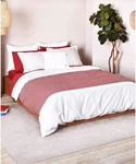Lacoste Home Drive Collection King Comforter Set 2 Shams Red 3 Piece New. Fixed Price $119.99.