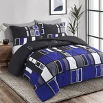 Artall Microfiber 3 Pieces Comforter Set Blue Gray Black Plaid King,. Fixed Price $61.72.