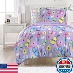 Dream Factory Sweet Butterfly Ultra Soft Microfiber Comforter Set, Purple, Full. Fixed Price $65.27.