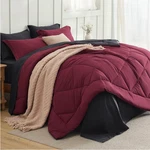 Bedsure King Size Comforter Set - 7 Pieces Reversible Burgundy And Black Bedding. Fixed Price $89.98.