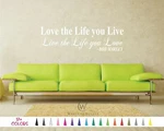 Bob Marley Vinyl Decal Love The Life You Live Bedroom Wall Quote Saying Sticker. Fixed Price $25.23.