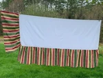 Brand New Thomasville Home Queen Bed Skirt Kahlee Red Green Gold Stripes 60 X80. Fixed Price $35.99.