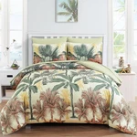 Wongs Bedding Botanical Comforter Set Queen, 7 Pieces Green Palm. Fixed Price $90.32.