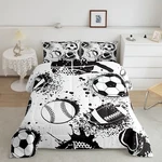 Sports Comforter Kids Boys Girls,basketball Baseball Game .... Fixed Price $55.61.