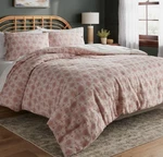 Threshold Yarn Dyed Cotton Duvet Cover And Sham Set,full/queen, Ivory/mauve New!. Fixed Price $28.99.