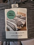 Tommy Hilfiger Rugby Stripe Gray 3PC Full/queen Comforter Set. Fixed Price $105.83.