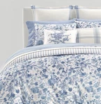 Ralph Lauren Ada Reversible Floral 3-PC Comforter Set Full/queen Blue/cream Fast. Fixed Price $189.00.