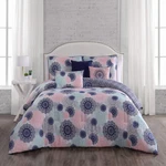 Geneva Home Fashion Lorna 6PC Reversible Throw Pillows Comforter Set King. Fixed Price $56.75.