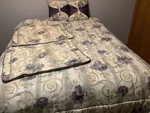 Croscill Chambord Full/queen Comforter 2 Shams & Throw Pillows Purple Roses. Fixed Price $155.00.