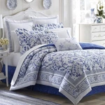 Laura Ashley - Twin Duvet Cover Set, Reversible Cotton Bedding With Matching .... Fixed Price $103.80.