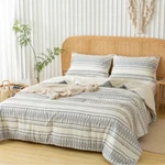 New Cottebed King Boho Comforter Sham Set Beige Black Design Bedding Soft Warm. Fixed Price $49.95.
