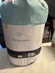 Mainstays Reversible Comforter Mint Stripe Full/queen 88 X92 New. Fixed Price $34.99.