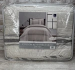 Lush Decor Cotton Reversible Quilt, Farmhouse Stripe Gray, 2 Pc Set, Twin/twinxl. Fixed Price $37.46.